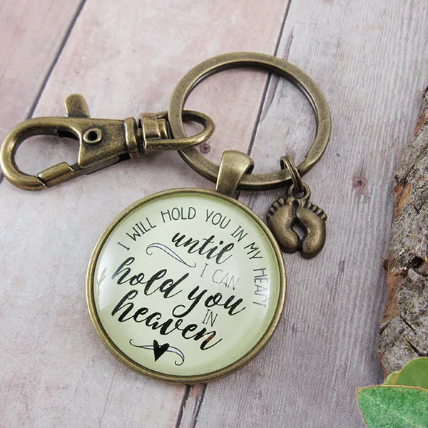 I Will Hold You In My Heart Keychain, Miscarriage Gift by Gutsy Goodness