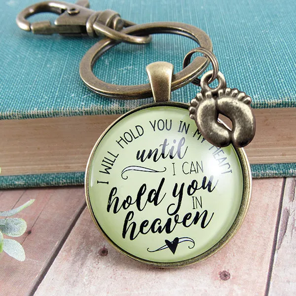I Will Hold You In My Heart Keychain, Miscarriage Gift by Gutsy Goodness