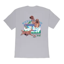 Irish Setter Rocky Mountain Design on a Gildan 5000 Heavy Cotton  Adult T-Shirt