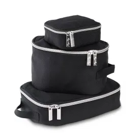 Itzy Ritzy - Pack Like a Boss Black & Silver Packing Cubes
