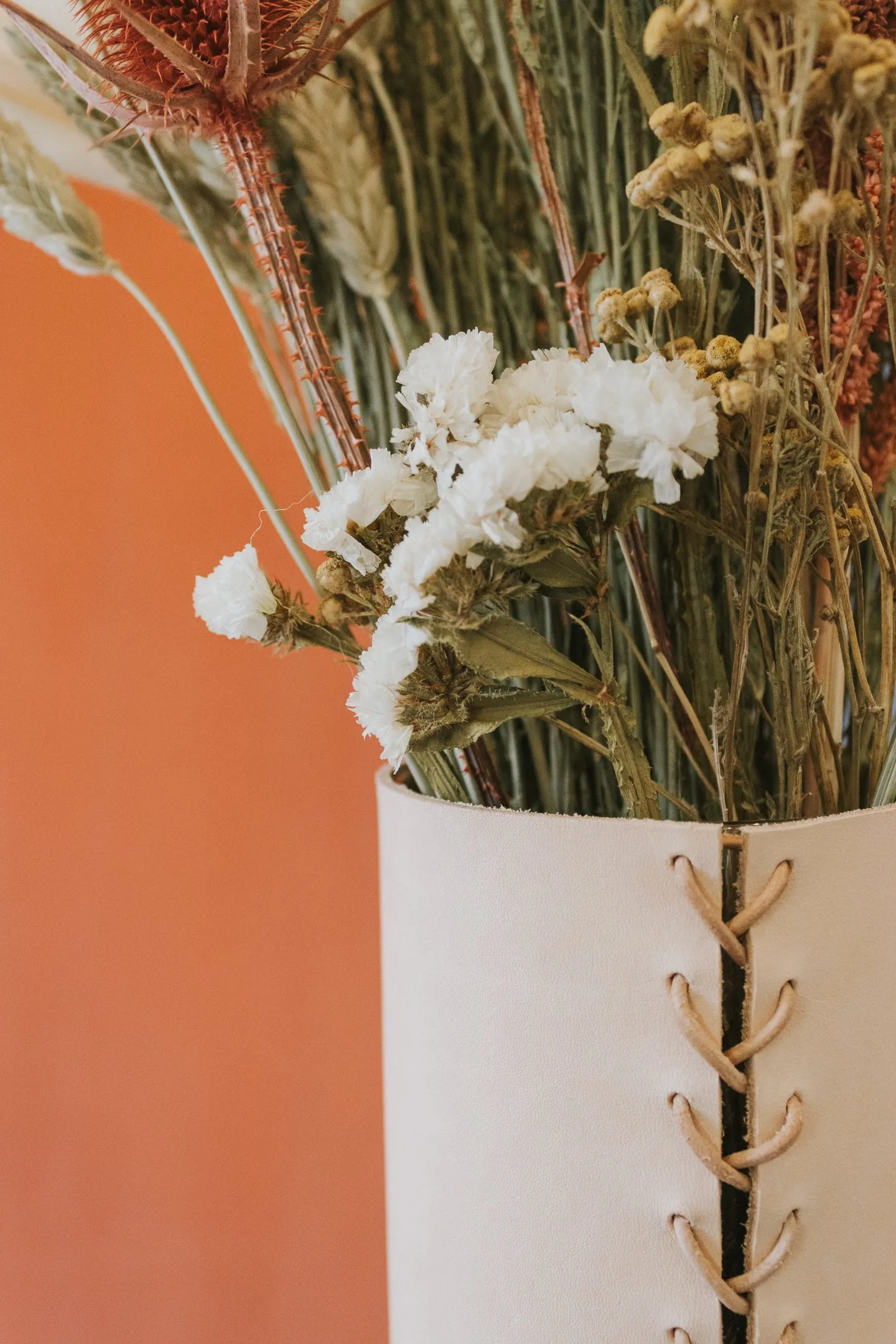 Leather Vase