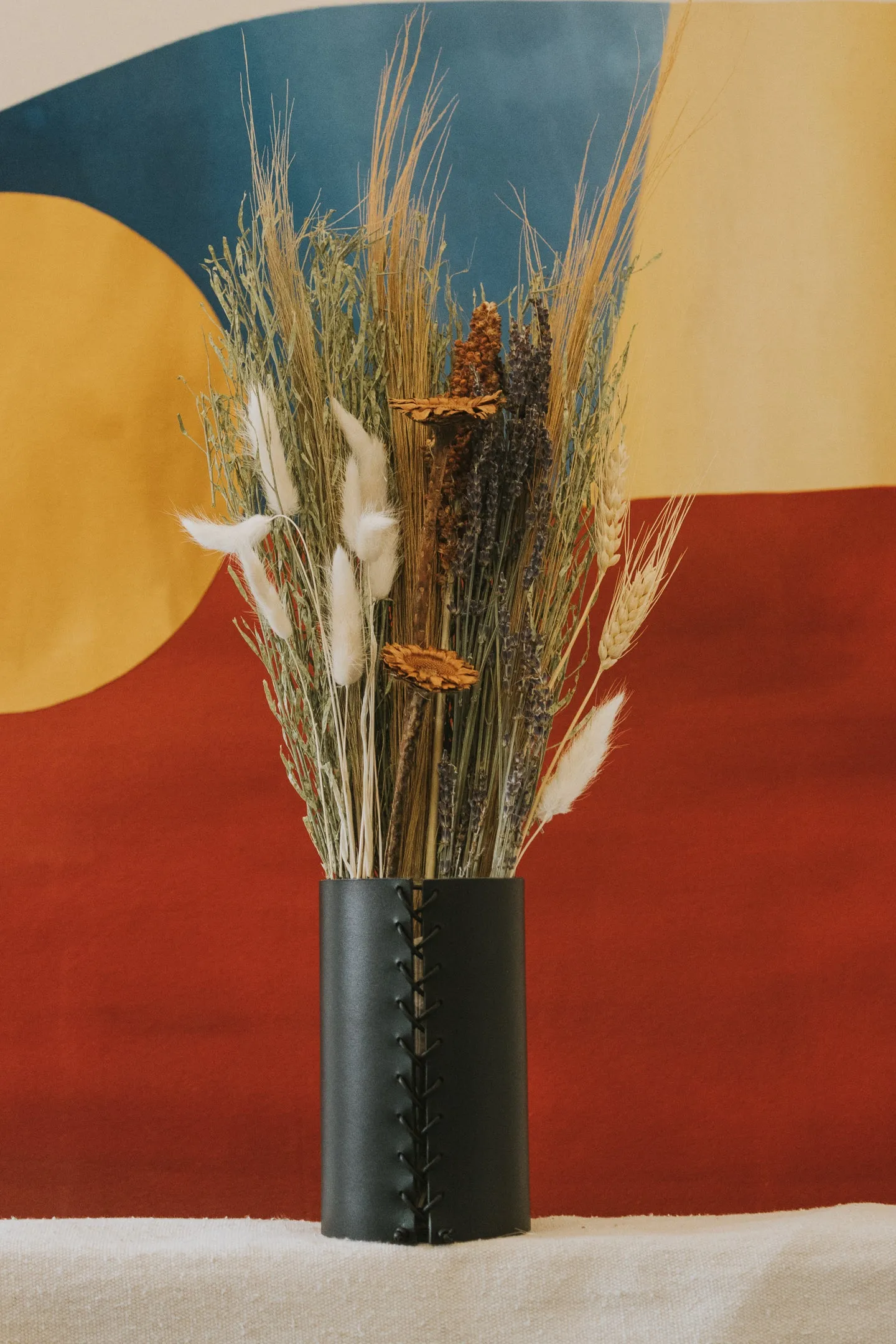 Leather Vase