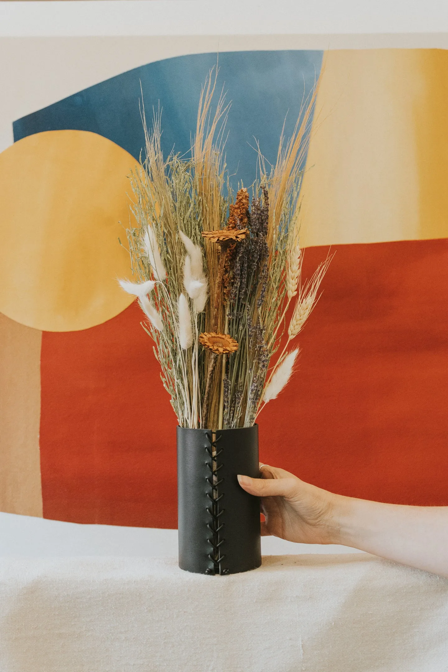 Leather Vase