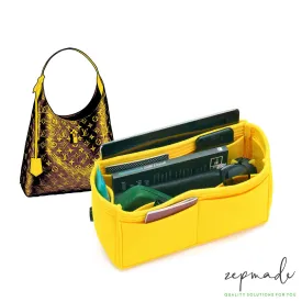 Louis Vuitton Flower Hobo Purse Organizer Insert, Classic Model Bag Organizer with Exterior Pockets