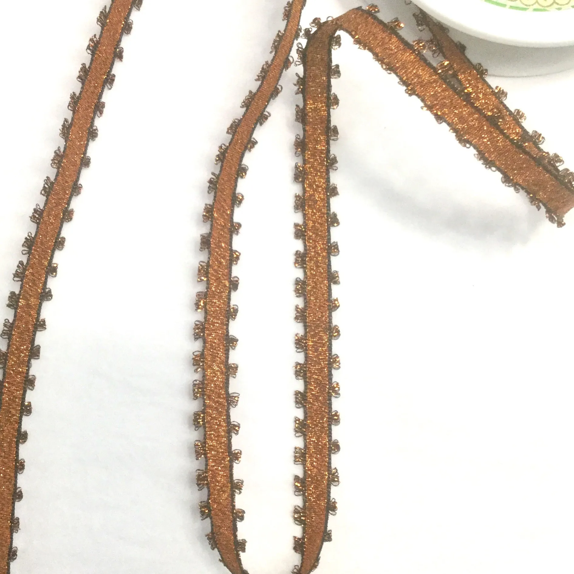 Lumiere Picot Edge Ribbon  - Copper