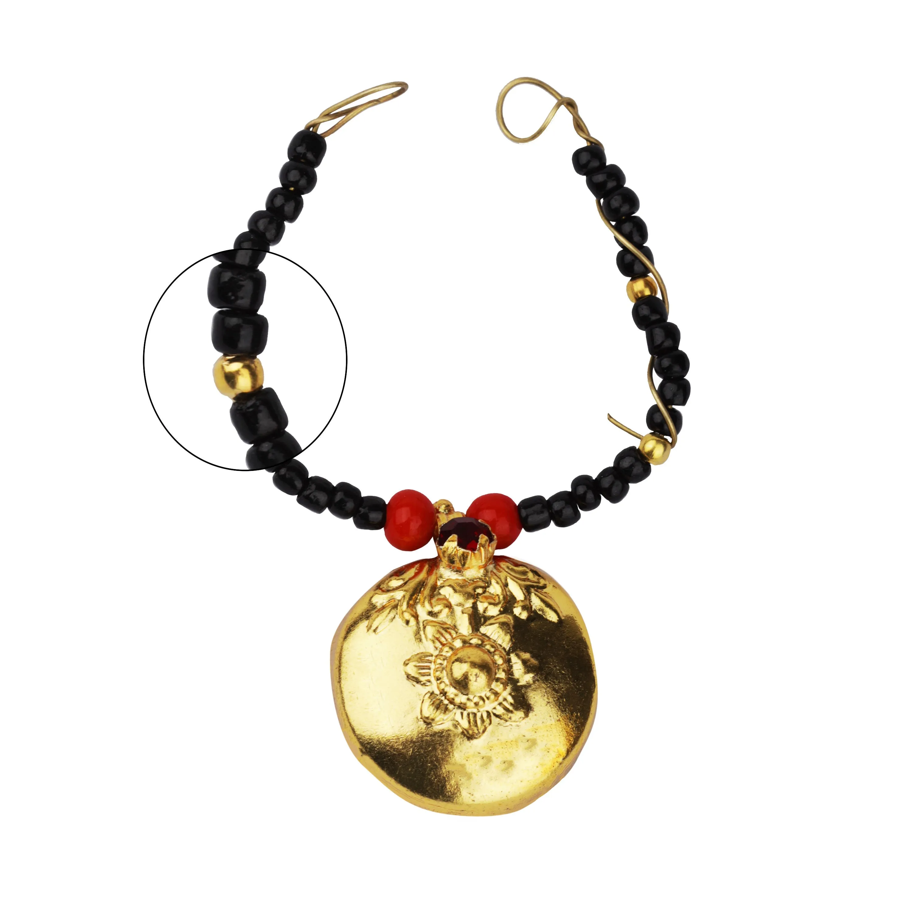Mangal Sutra - 2.5 Inch | Golden Polish Thali/ Hindu Thali for Deity