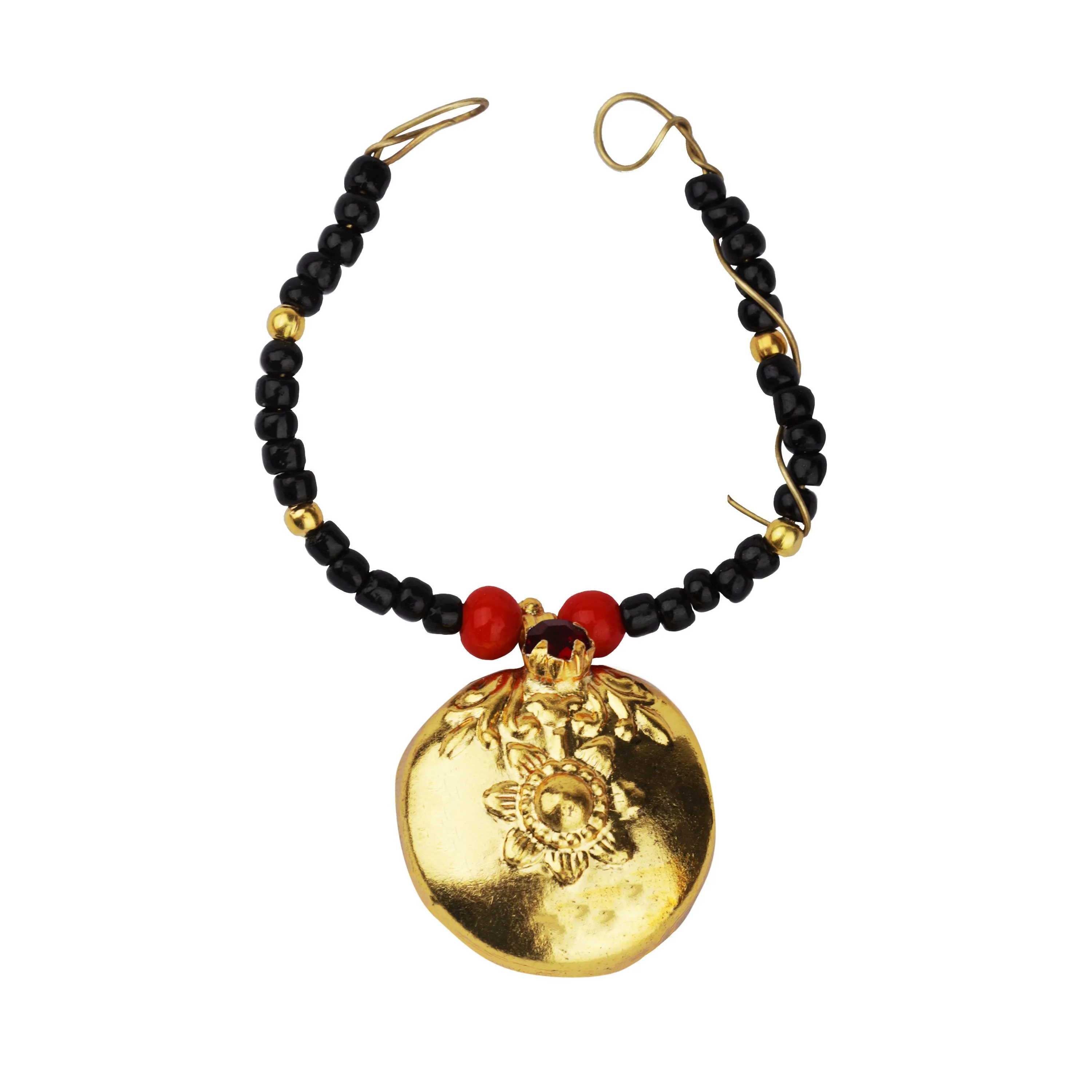 Mangal Sutra - 2.5 Inch | Golden Polish Thali/ Hindu Thali for Deity