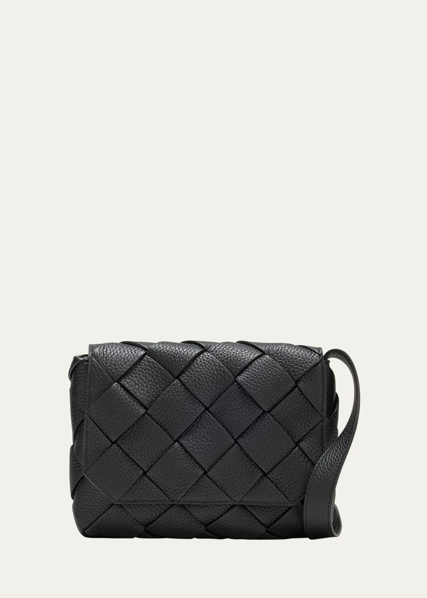 Men's Small Intreccio Leather Crossbody Bag