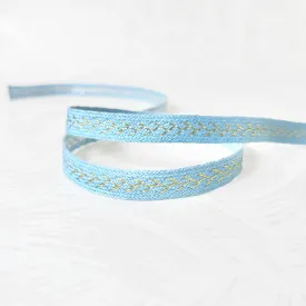 Metallic Feather Stitched Braid