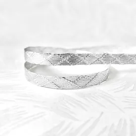 Metallic Silver Flat Braid