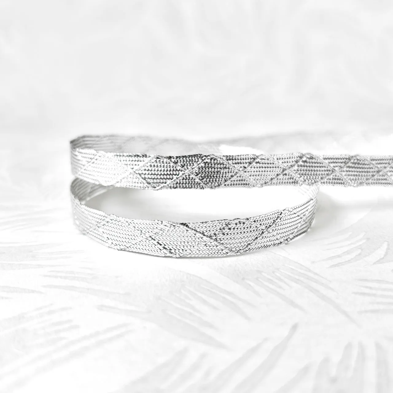 Metallic Silver Flat Braid