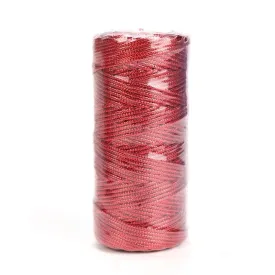 Metallic Twine Rope Cord 1.5mm Spool 100 mtrs - Red