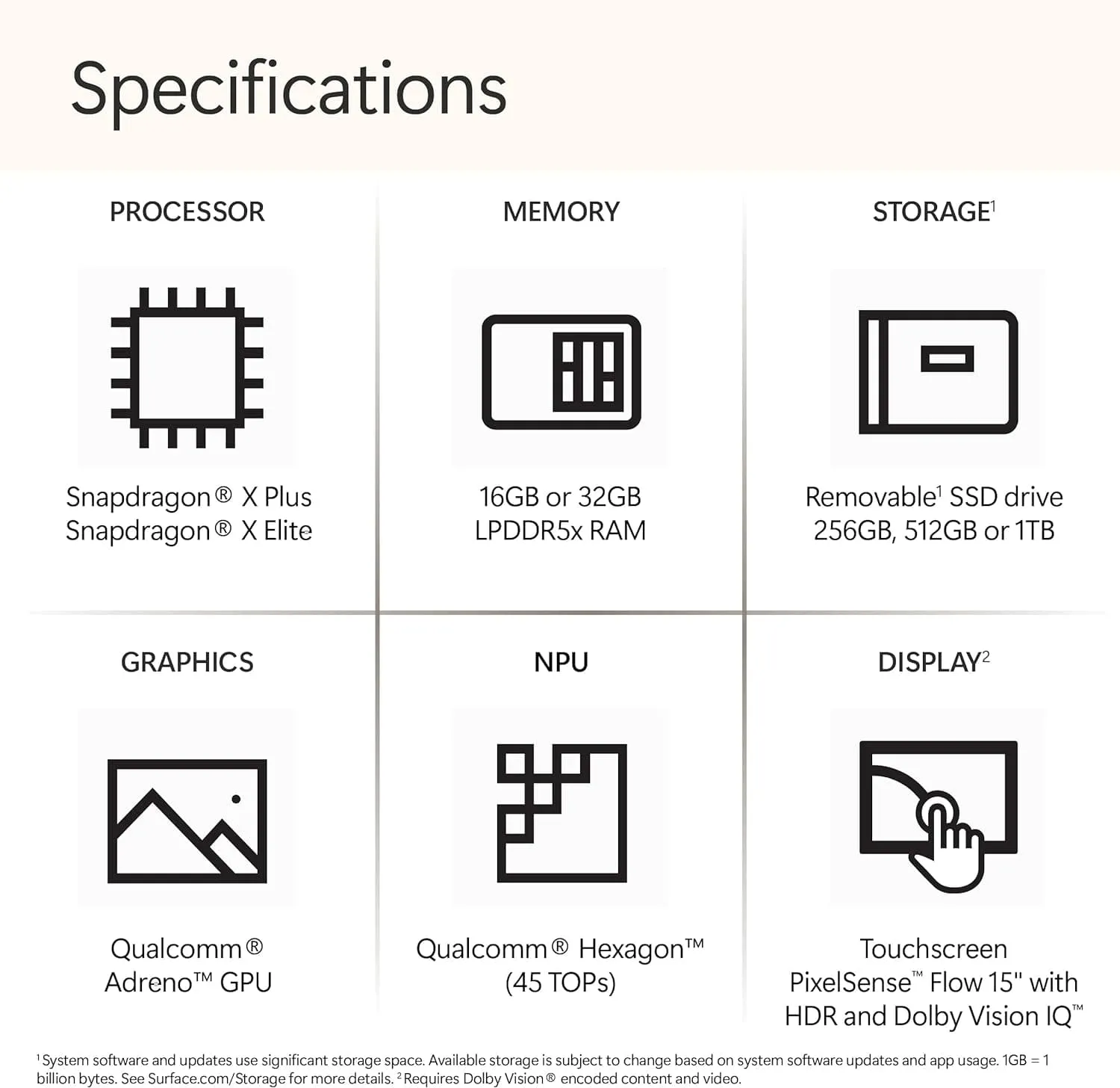 Microsoft Surface Laptop 13.8" Snapdragon X Plus, 256GB SSD, Copilot  PC, Platinum
