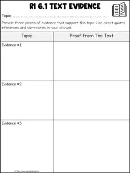 Middle School Informational Text Graphic Organizers