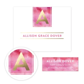Modern Watercolor Stationery Set - Small