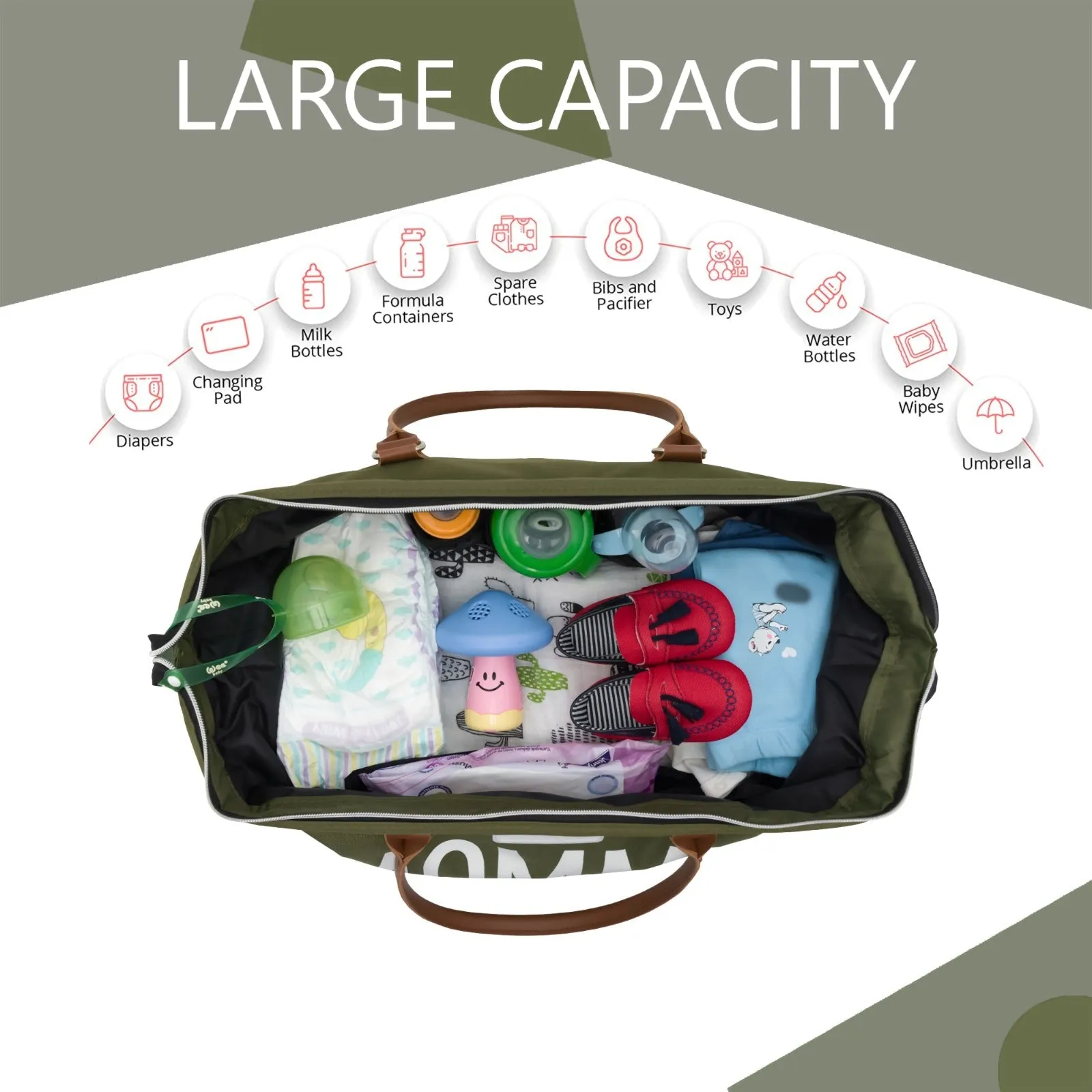 Mommy Bag - Baby Diaper Travel Bag (GREEN)