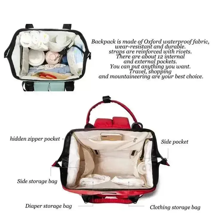 Multi-functional Large Capacity Baby Diaper Bag