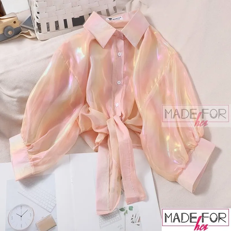 Naina In Our Metallic Shirt