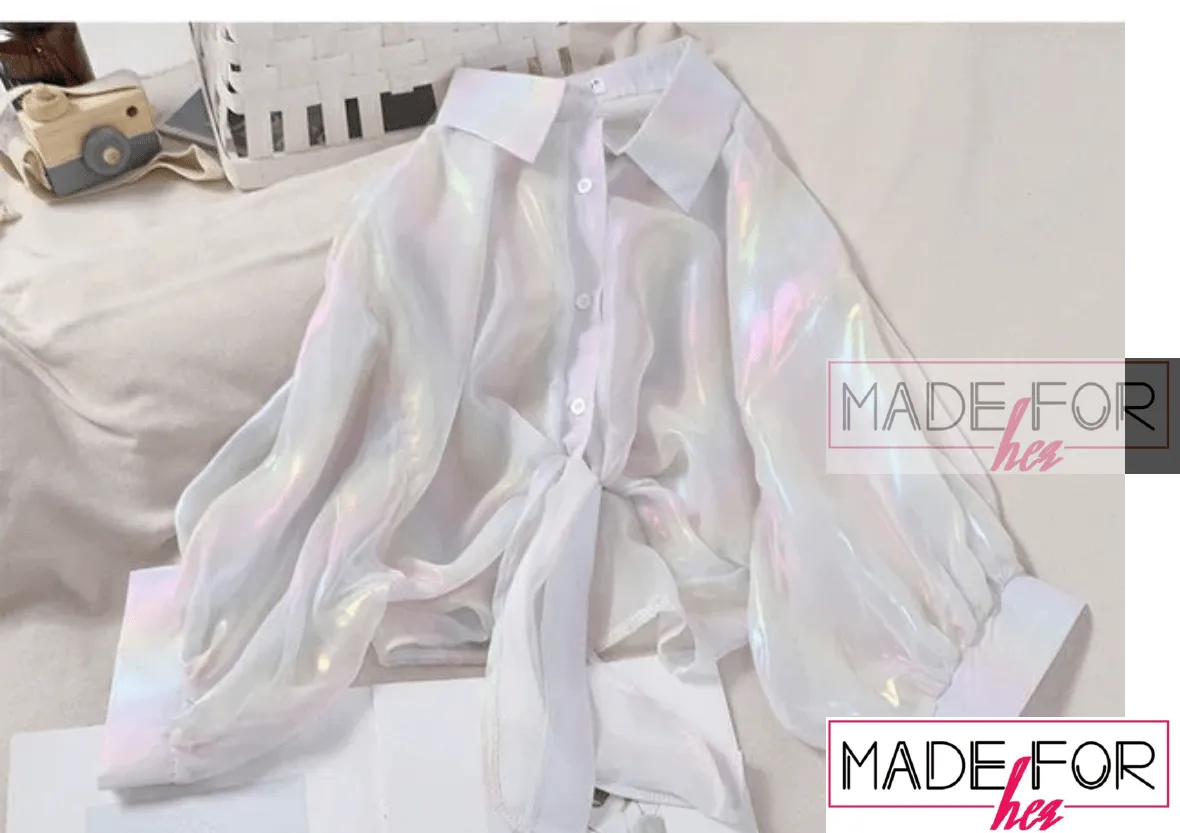 Naina In Our Metallic Shirt