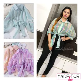 Naina In Our Metallic Shirt