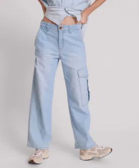 ONETEASPOON - CYBER BLUE NEW FICTIONS LOW WASIT UTILITY JEANS