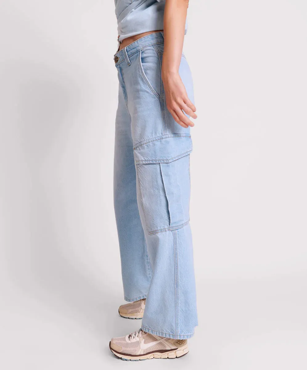 ONETEASPOON - CYBER BLUE NEW FICTIONS LOW WASIT UTILITY JEANS