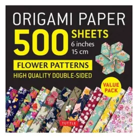 Origami Paper 500 sheets Flower Patterns 6" (15 cm): Tuttle Origami Paper: High-Quality Double-Sided Origami Sheets Printed with 12 Different Patterns (Instructions for 6 Projects Included) - Tuttle Publishing