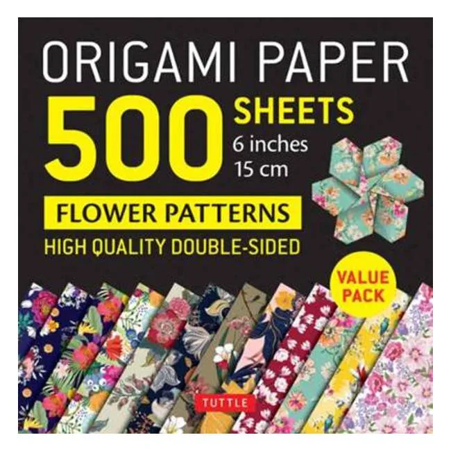 Origami Paper 500 sheets Flower Patterns 6" (15 cm): Tuttle Origami Paper: High-Quality Double-Sided Origami Sheets Printed with 12 Different Patterns (Instructions for 6 Projects Included) - Tuttle Publishing