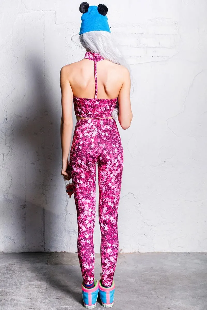 Pink Stars Leggings