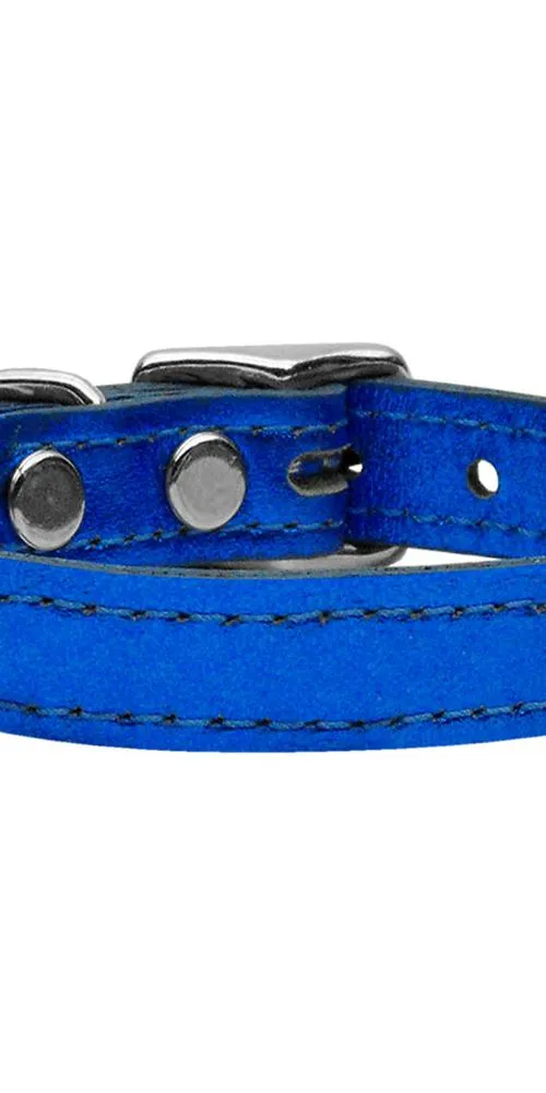 Plain Metallic Leather Metallic Blue 20