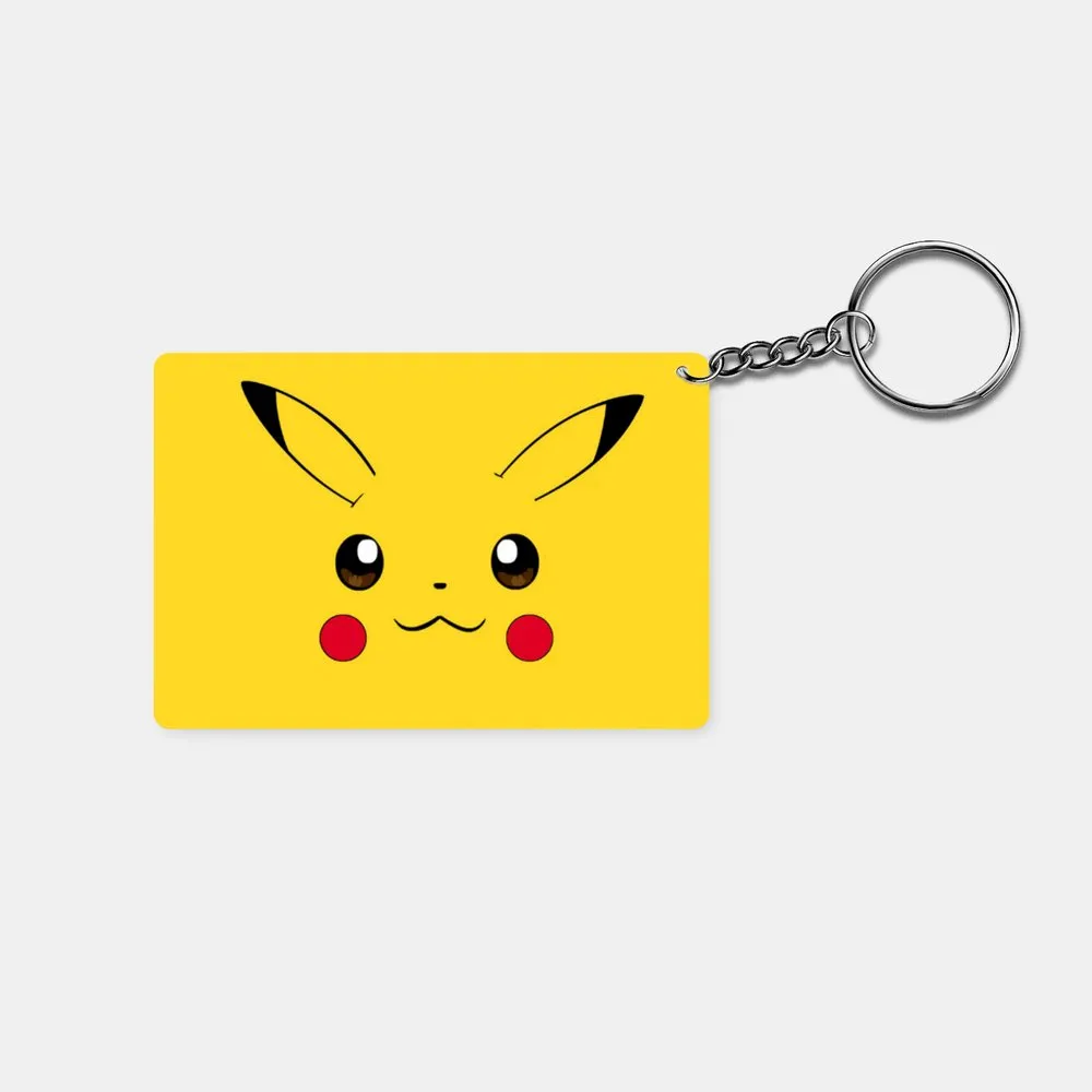 Pokemon - Anime Pikachu (Close Up): Printed Rectangle Keychain