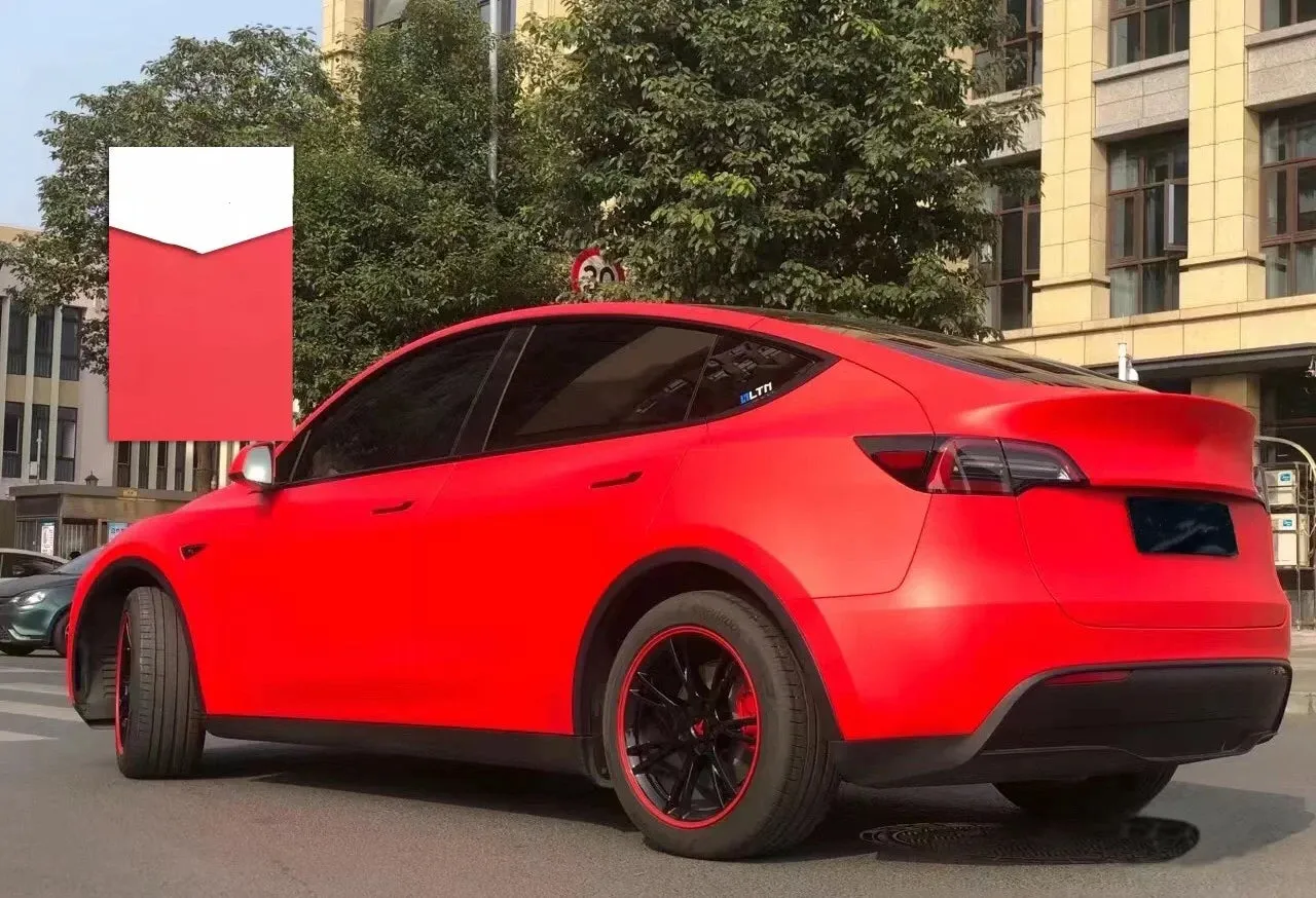 Satin Metallic Red Vinyl Wrap