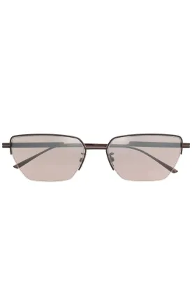 Semi Rimless Sunglasses - Brown