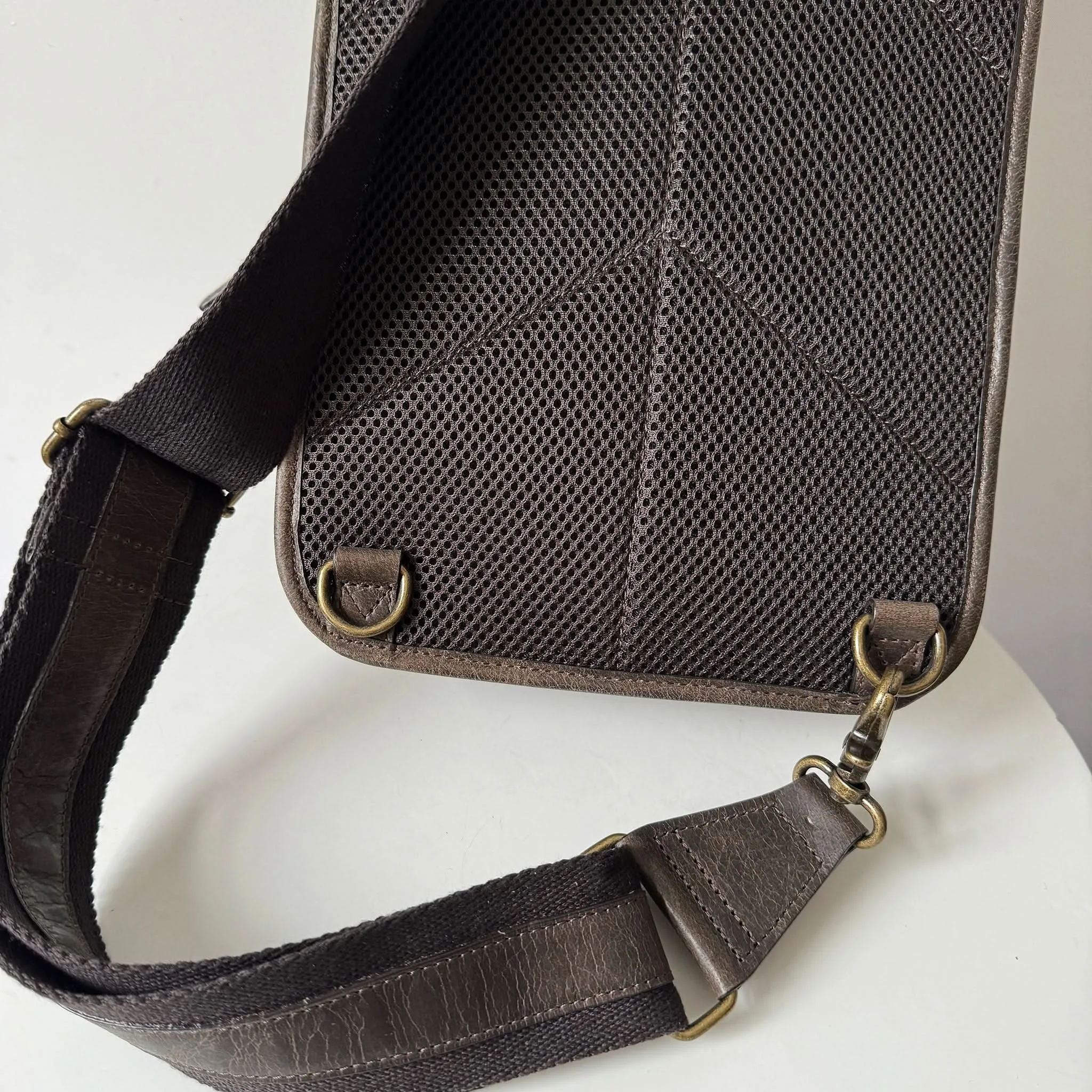 Small Travel Bag, Crazy Horse Sling Crossbody Leather Bag