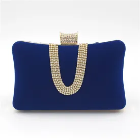 Soft Velvet Rhinestone Cutch