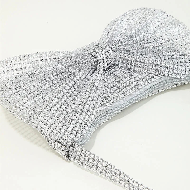 Sparkling Sequins Rhinestone Bow Party Handbag