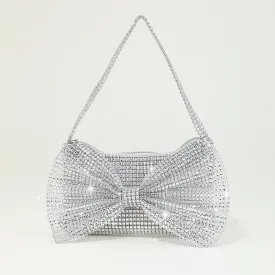 Sparkling Sequins Rhinestone Bow Party Handbag
