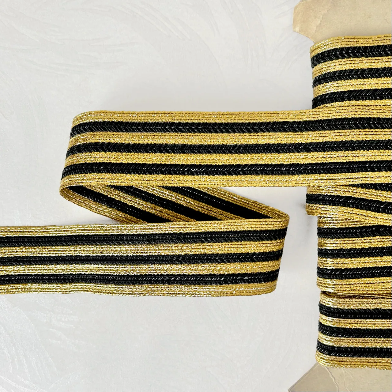 Stiff Metallic Soutache Stripe Braid
