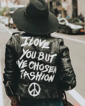 Studded leather Biker Jacket