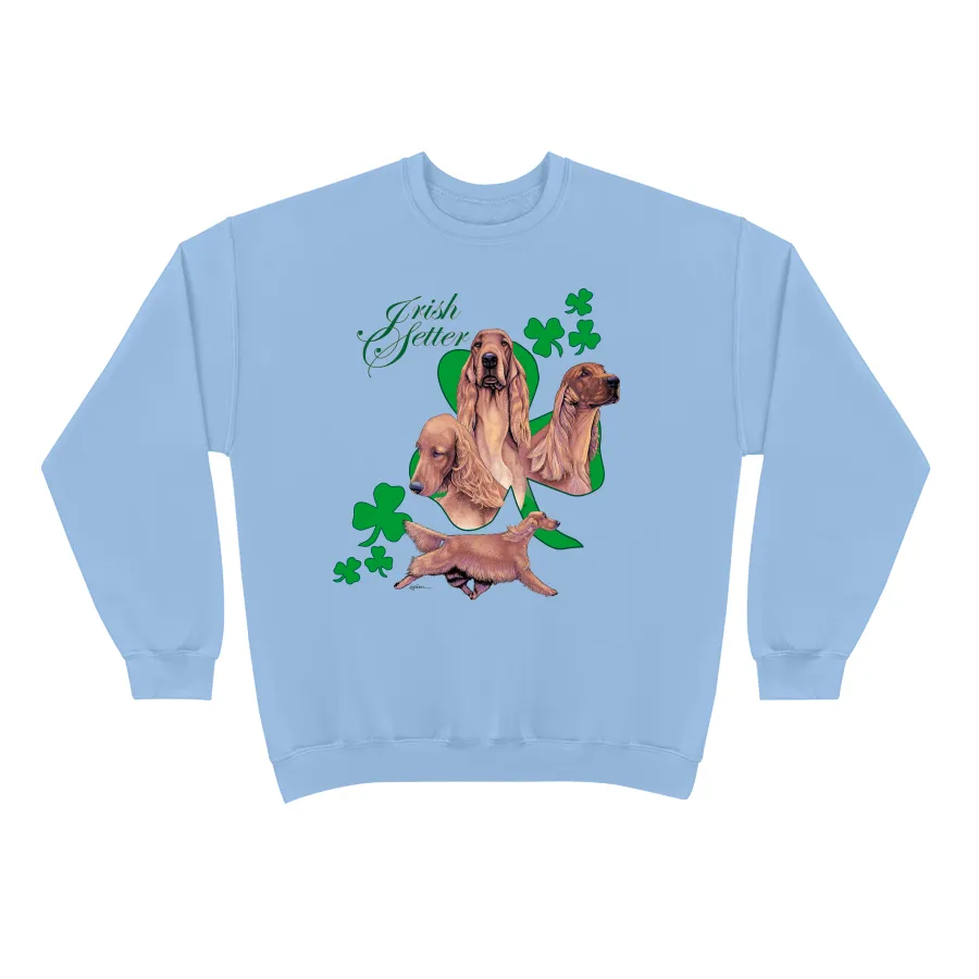 Stunning! Irish Setters with Shamrocks on a Gildan - 18000 - Heavy Blend Sweatshirt (Unisex)