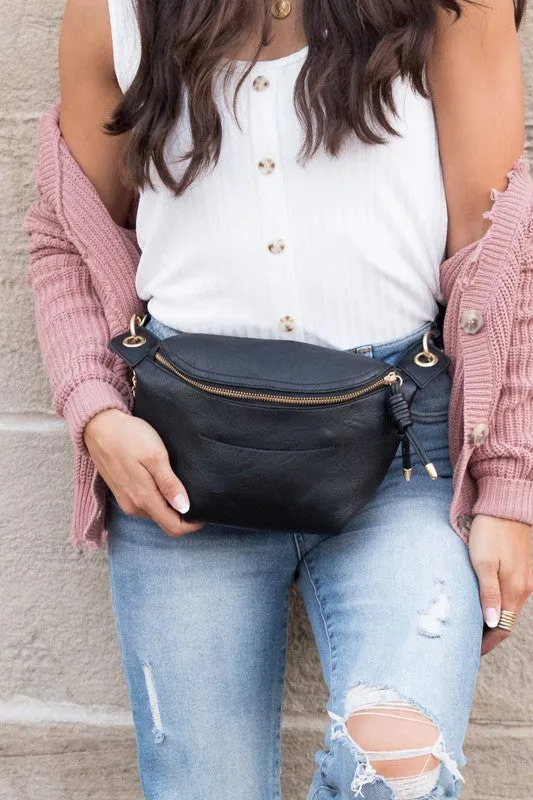 Stylish High Quality Vegan Leather Convertible Crossbody Sling Bag