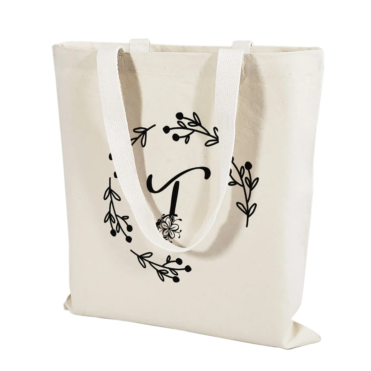 ''T'' Letter Initial Canvas Tote Bag - Initials Bags