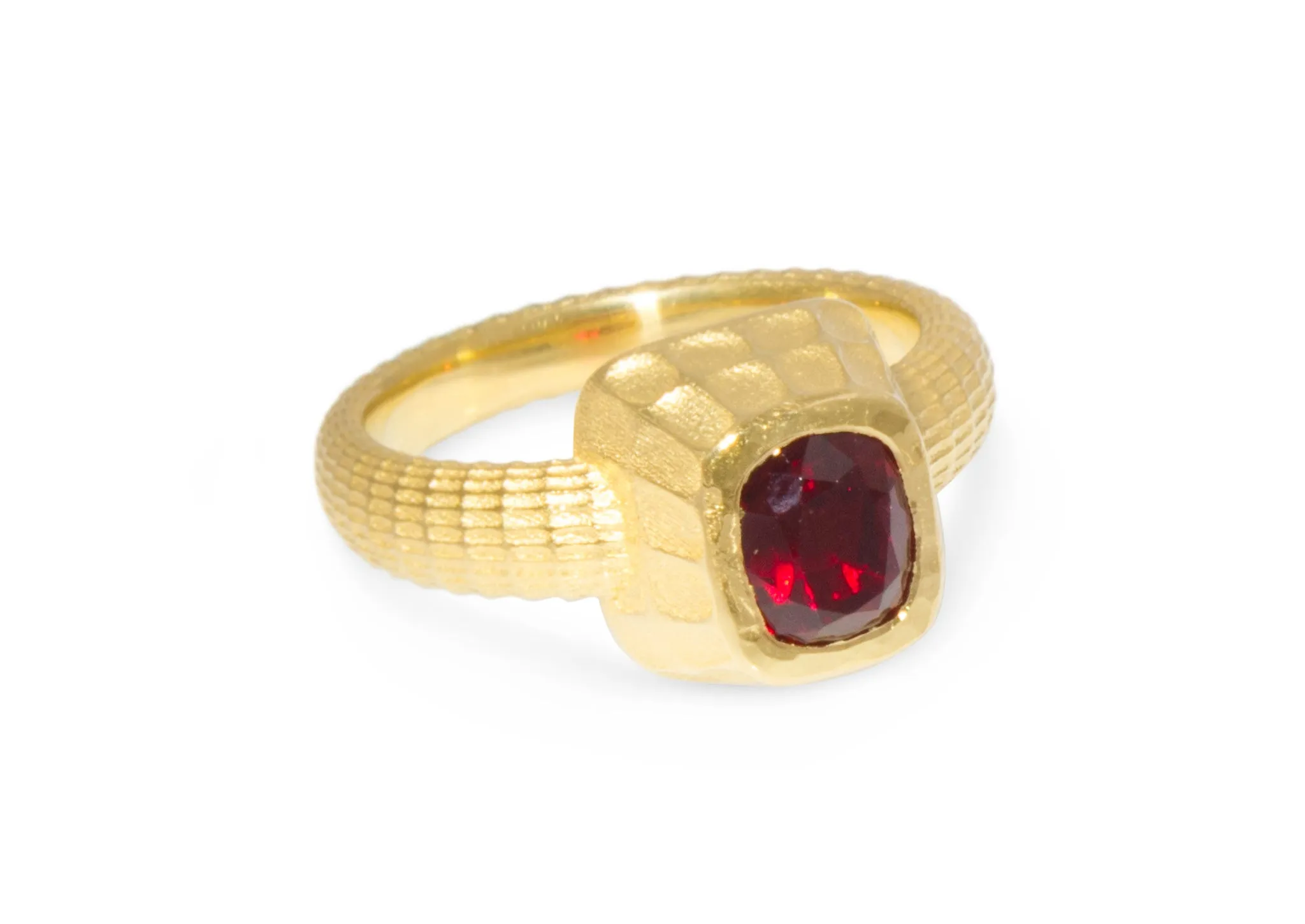 Tanzanian Spinel Ring Design, Yellow Gold