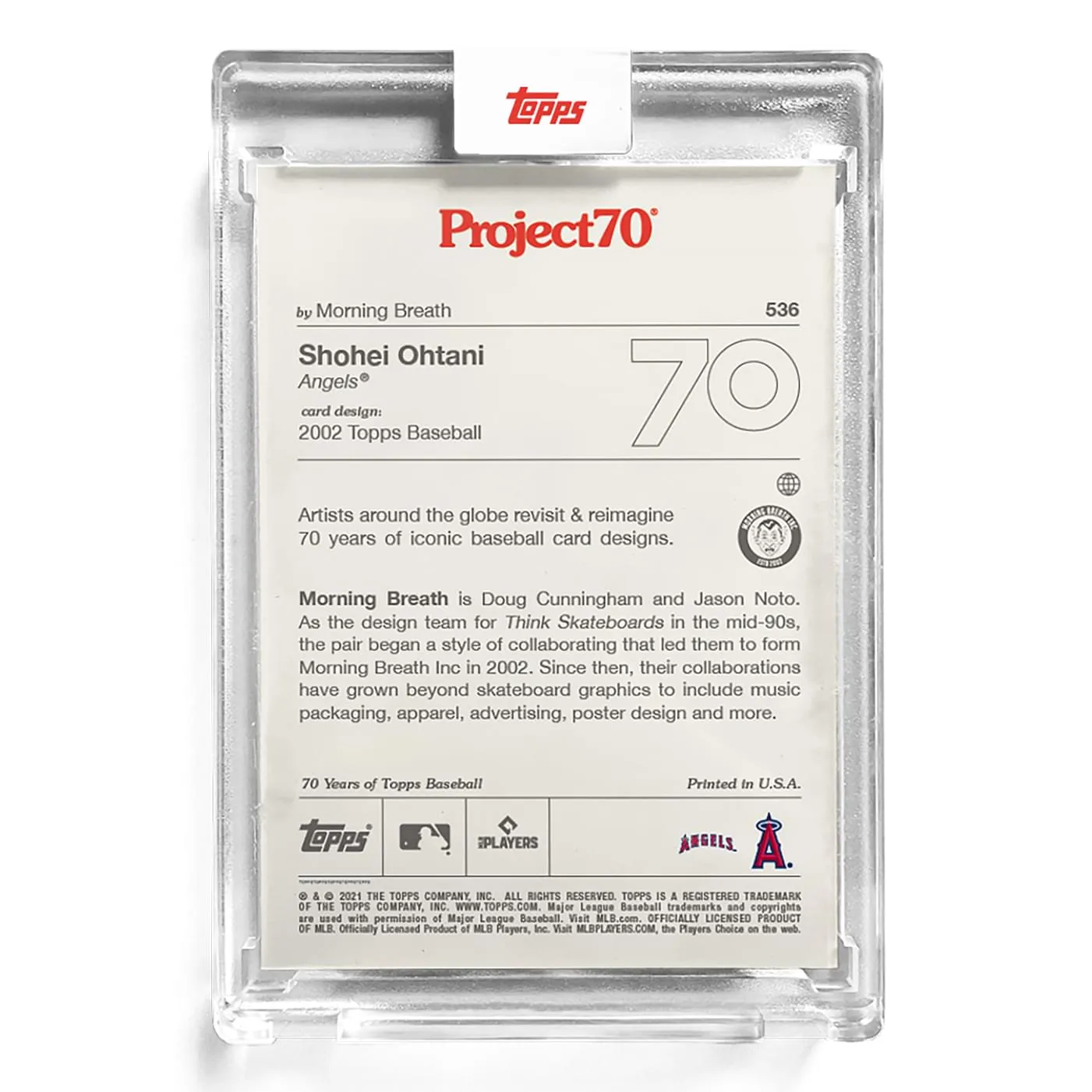 Topps Project70 Card 536 | 2002 Shohei Ohtani by Morning Breath