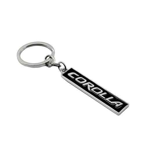 Toyota Corolla Metal Keychain Keyring - Black