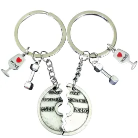Train Together Stay Together Partner Keychains