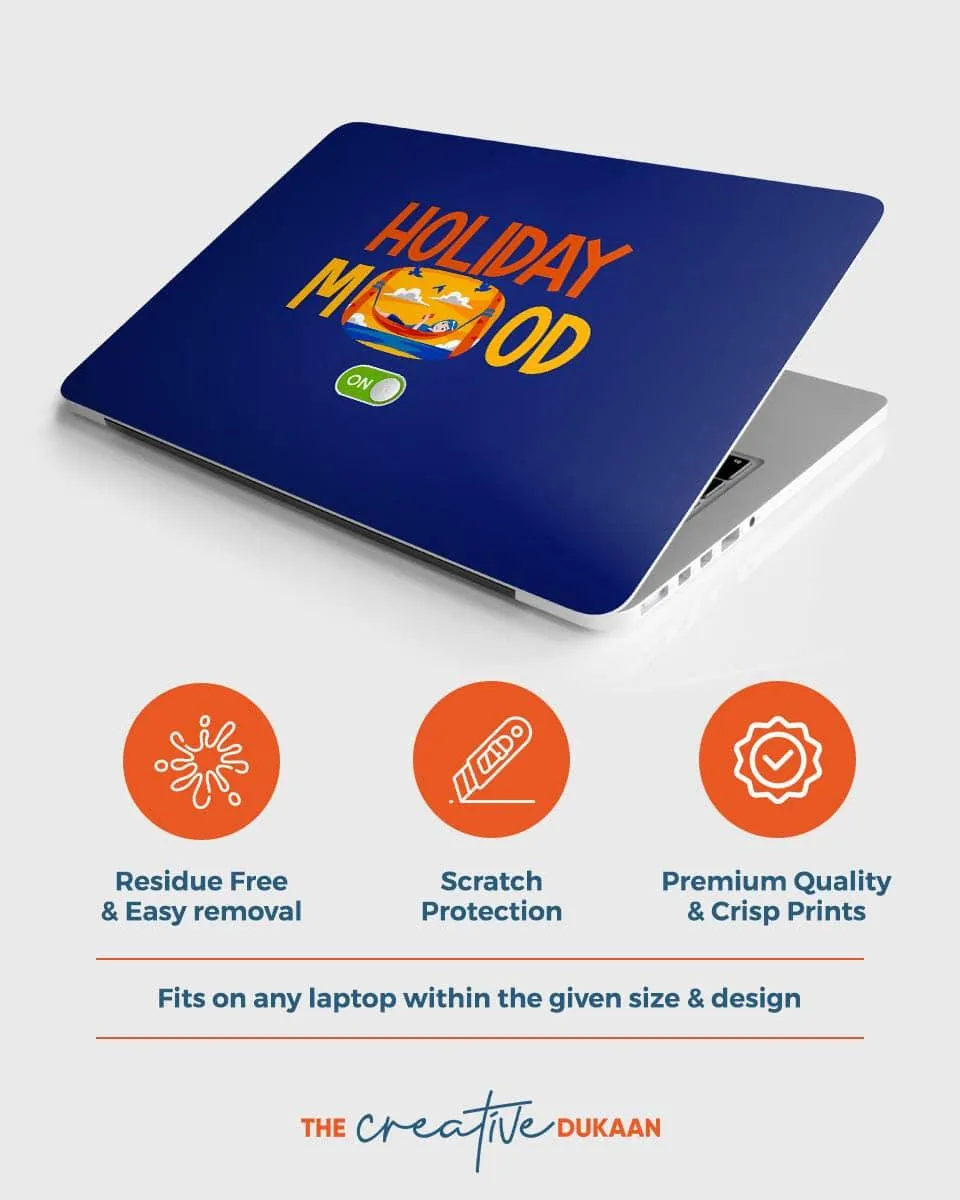 Travel Doodle Laptop Skin With Holiday Mood On
