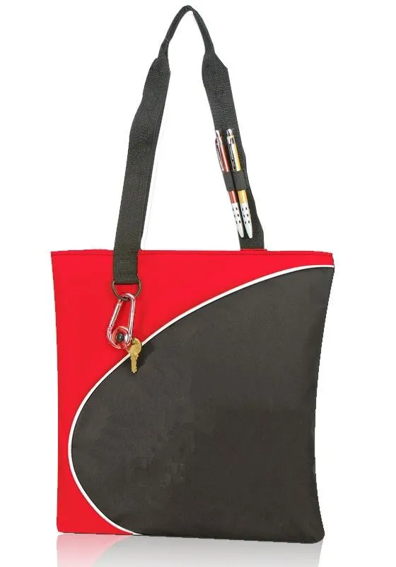 Tri-Tone Cute Polyester Tote Bags