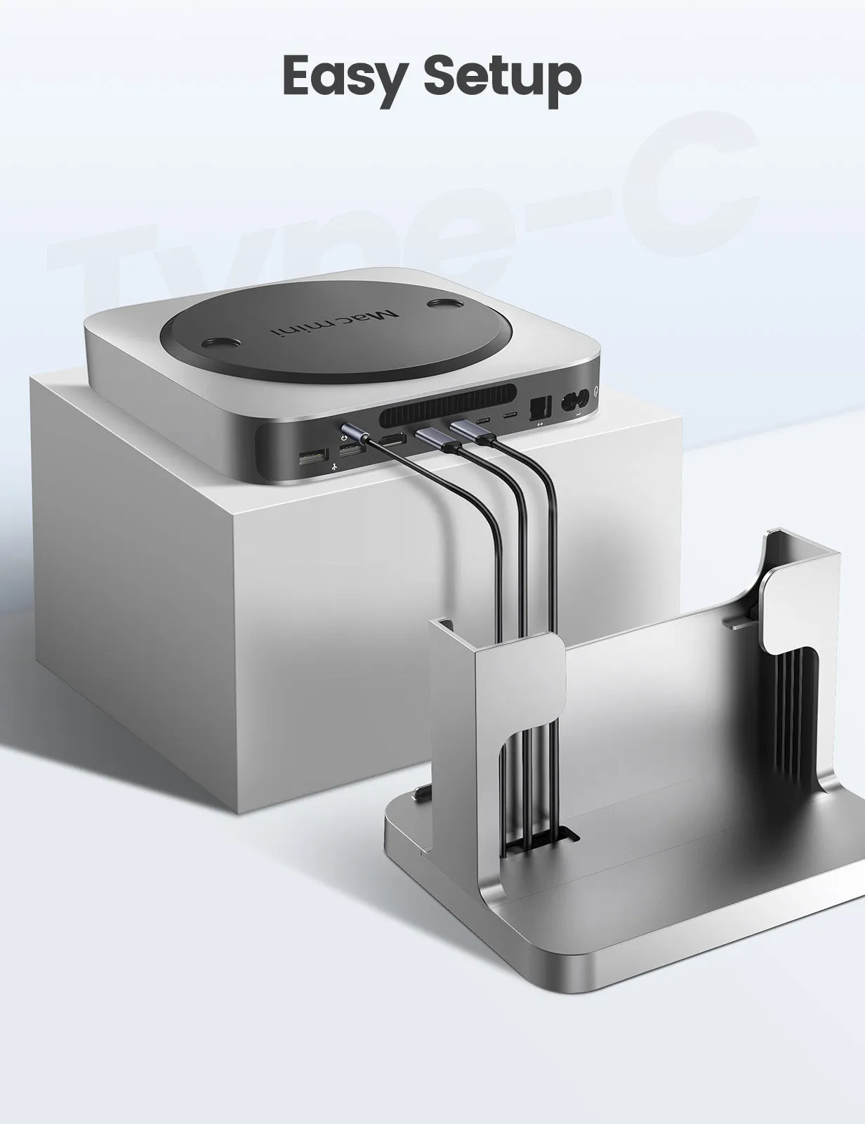 VAYDEER Mac Mini Stand - Silver
