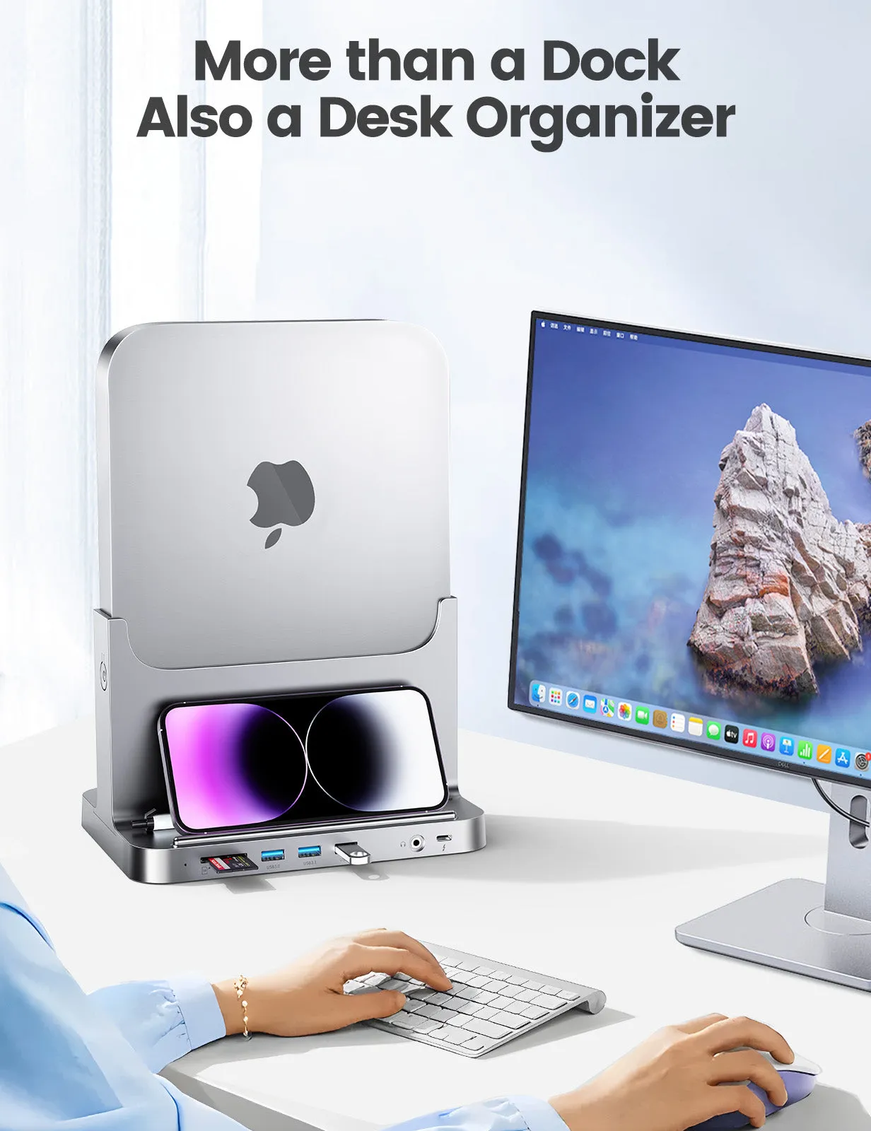 VAYDEER Mac Mini Stand - Silver